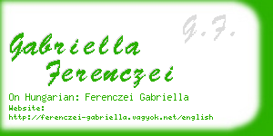 gabriella ferenczei business card